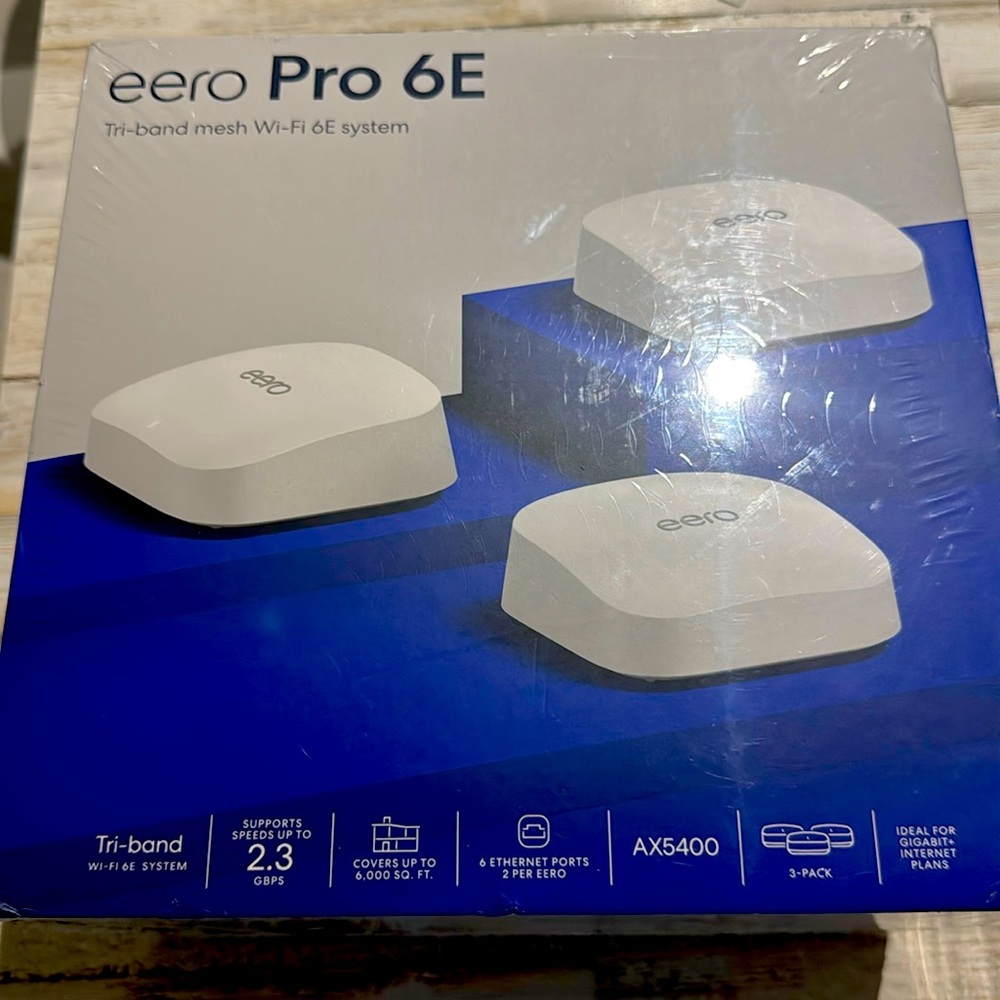 Eero pro 6E tri-band mesh WiFi 6E system